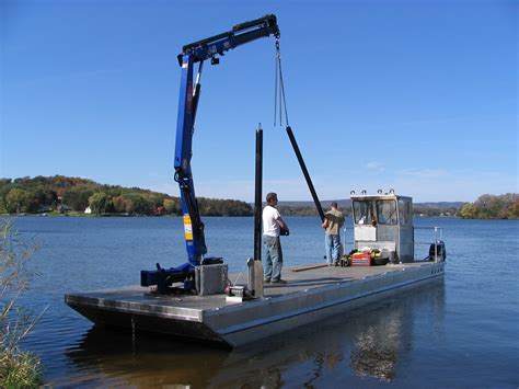 barge for mini excavator|dock building barge for sale.